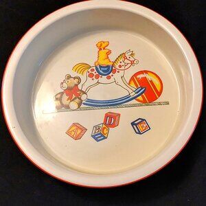 Tiffany & Co 1992 Vintage Child 2 pc Dish Set Bowl and Plate  Collectible Rare